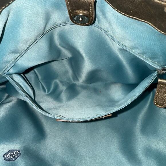 Coach Champagne/Tan Monogram Canvas Shoulder Bag/Purse - Picture 10 of 12